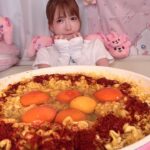 【大食い】カルボプルダックポックンミョン激辛韓国麺【もえあず】