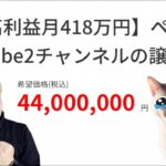 猫をセットにしてYouTubeチャンネルを4400万円で売却しようとしたクソ過ぎるYouTuber。。。
