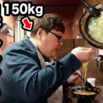 【大食い】150kgが一蘭で限界まで替え玉したら一体ラーメン何杯食べれるのか?!