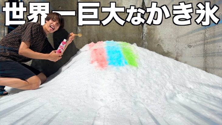 4億円の家の庭に巨大かき氷作ってみたwwwww