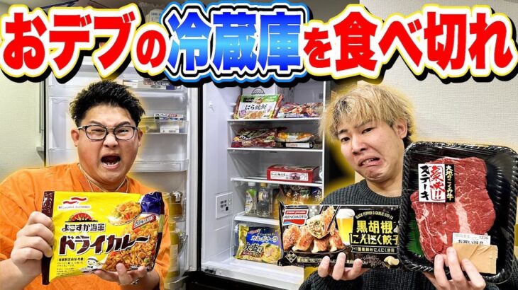 【残り物】おデブの冷蔵庫の中を全て食べ切れるまで終われませーーーん！！！