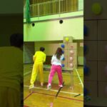 絶対に勝ちたい妹VS絶対に負けたくない兄の風船割りレース🎈 #shorts