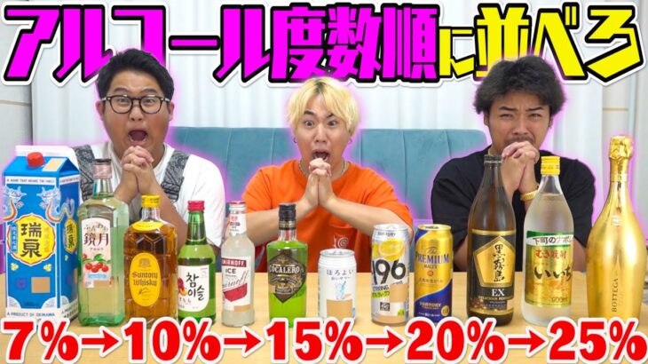 12種類のお酒を”アルコール度数順”に並べれるまで飲み続けろ！！が終われなすぎたwwww