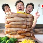 【大食い】超巨大10段ステーキを全員でピッタリ食べ切らないと終われません！