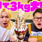 【大食い】男3人で”パフェ３kg”食べ切れるまで終われません！！で地獄を見た。。。。。