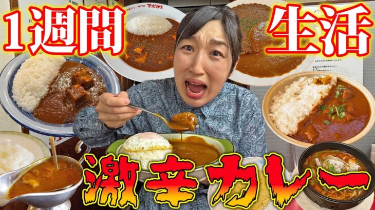 【ラスト】女子が激辛カレーを１週間食べ続けたら何キロ痩せる？？【大食い】【ダイエット】